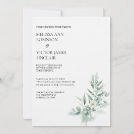 Green Foliage Wedding Invitation 招待状