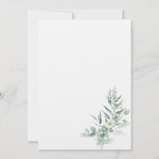 Green Foliage Wedding Invitation 招待状 (裏面)