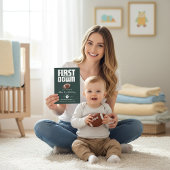 Green Football First Birthday Invite 招待状