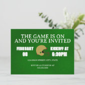 Green Football Game Night Invitation 招待状 (スタンド正面)