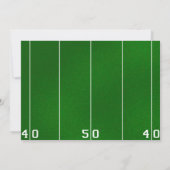 Green Football Game Night Invitation 招待状 (裏面)