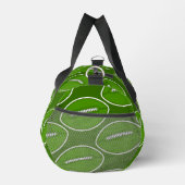 Green Football Pattern Screwball Graphics ダッフルバッグ (右)