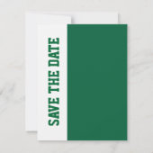 Green Football Save The Date Announcement  招待状 (裏面)