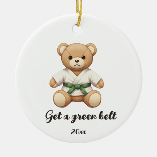 【GREEN】For all judo lovers, young and old. セラミックオーナメント (正面)