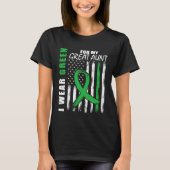 Green For My Great Aunt Kidney Disease Awareness F Tシャツ (正面)