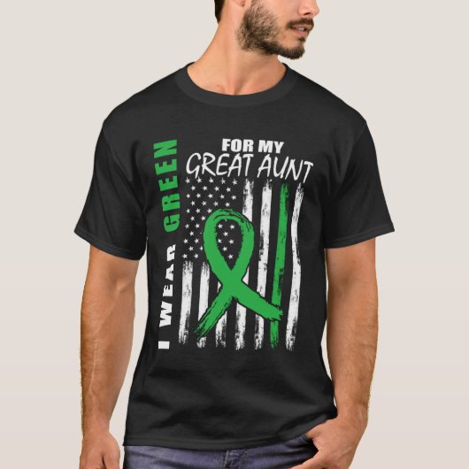 Green For My Great Aunt Kidney Disease Awareness F Tシャツ (正面)