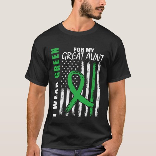 Green For My Great Aunt Kidney Disease Awareness F Tシャツ (正面)