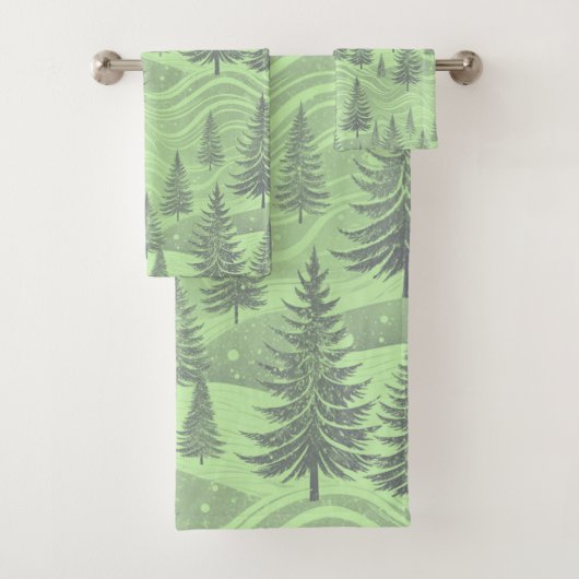 Green Forest Christmas バスタオルセット (インサイチュ)