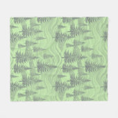 Green Forest Christmas フリースブランケット (正面(横))