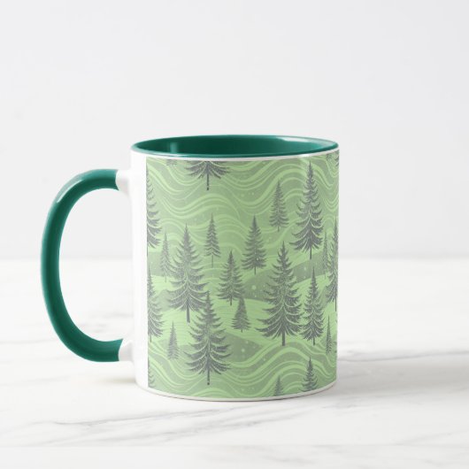 Green Forest Christmas  マグカップ (左)