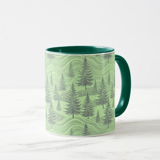 Green Forest Christmas マグカップ (正面右)