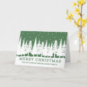 Green Forest Goddaughter & Family Christmas カード (黄色い花)