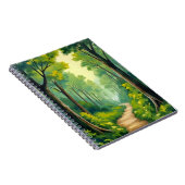 Green Forest Path | Lush Nature Watercolor Painted ノートブック (右側)