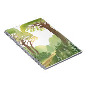 Green Forest Trees | Nature Beautiful Watercolor ノートブック (右側)