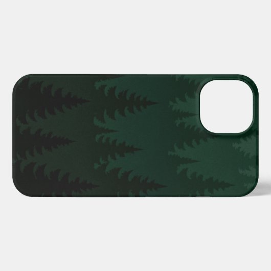 Green Forest Trees Phone Case – Nature-Inspired iPhoneケース (裏面横)
