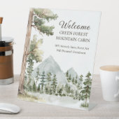 Green Forest Vacation Rental House Welcome 台座サイン (インサイチュ)