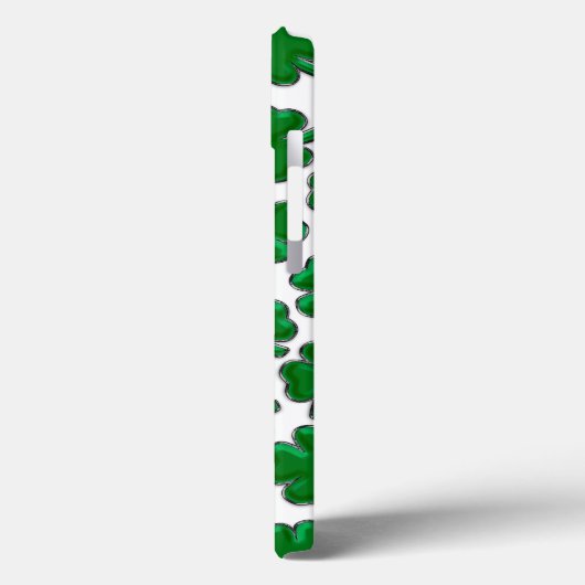 Green Four Leaf Clover Pattern Case-Mate iPhone Ca iPhoneケース (裏面 / 左)