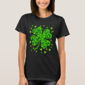 Green Four Leaf Clover St Patrick's Day Irish Sham Tシャツ (正面)
