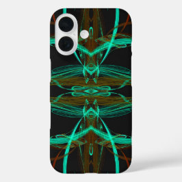 Green Fractal-adjusts for all cases iPhone 16ケース