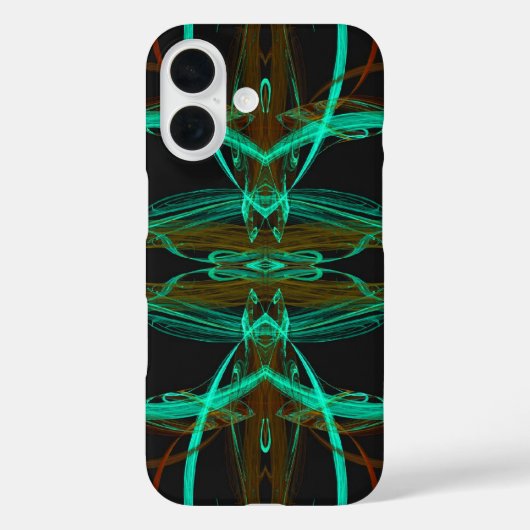Green Fractal-adjusts for all cases Case-Mate iPhoneケース (裏面)