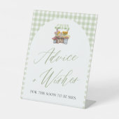 Green Fresh Off The Market Advice and Wishes Sign 台座サイン (正面)