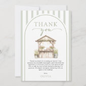 Green Fresh off the Market Bridal Shower サンキューカード (正面)