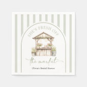 Green Fresh Off The Market Bridal Shower スタンダードカクテルナプキン (正面)