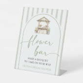 Green Fresh Off The Market Flower Bar 台座サイン (正面)