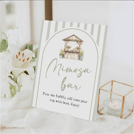 Green Fresh Off The Market Mimosa 台座サイン