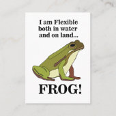 Green Frog Animal Funny 名刺 (正面)