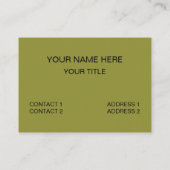 Green Frog Animal Funny 名刺 (裏面)