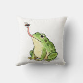 Green Frog Catching a Fly クッション (裏面)