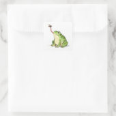 Green Frog Catching a Fly スクエアシール (バッグ)