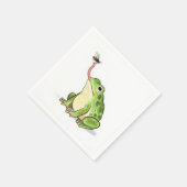Green Frog Catching a Fly スタンダードカクテルナプキン (角)