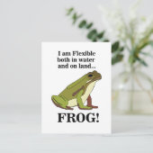 Green Frog Funny ポストカード (スタンド正面)
