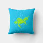 GREEN Frog kids blue枕 クッション (裏面)