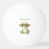 Green Frog with Hat 卓球ボール (正面)