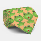 Green Frogs Cute Neck Tie ネクタイ (ロール)