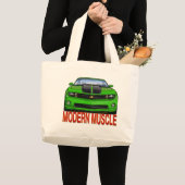 GREEN_FRONT_CAMARO.png ラージトートバッグ (正面(商品))