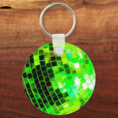 Green Funky Disco Ball キーホルダー (正面)