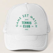 Green Game Set Match Après Tennis Club White キャップ (正面)