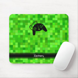Green Gamer Pixels | オリジナルデザイン マウスパッド