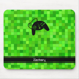 Green Gamer Pixels | オリジナルデザイン マウスパッド