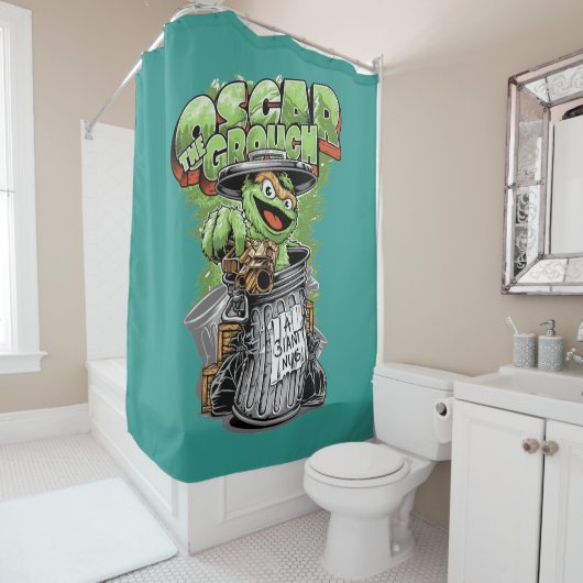 Green Garbage Monster  シャワーカーテン (インサイチュ)
