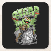 Green Garbage Monster  スクエアペーパーコースター (正面)