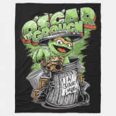 Green Garbage Monster フリースブランケット (正面)
