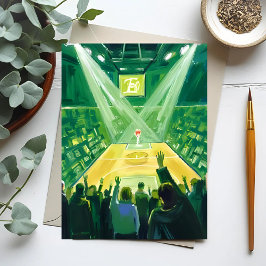 Green Garden Boston Basketball Watercolor ポストカード