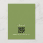 Green Garden Wedding Details Card エンクロージャーカード (裏面)