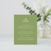 Green Garden Wedding Details Card エンクロージャーカード (スタンド正面)