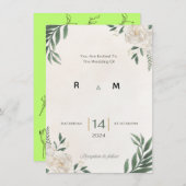 Green Garden wedding invitation 招待状 (正面/裏面)